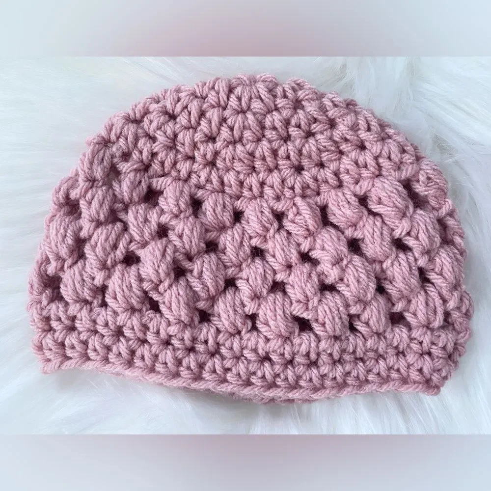 Set of 3 Baby Girl Crochet Hats Punk Yellow